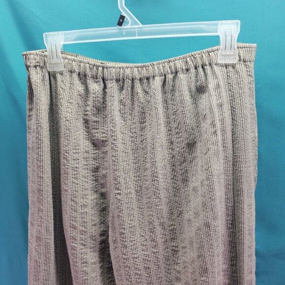 Clemente Textured Beige Pants Size 1 Rayon/Nylon Blend Elastic Waist Womens - Picture 9 of 10